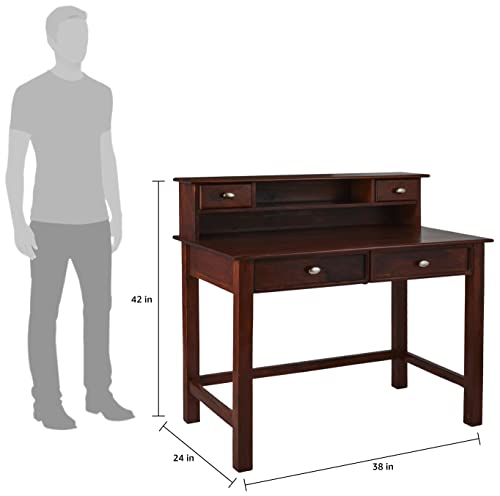Sheesham Wood Writing Study Table for Home and Office Study Desk (Brown Finish) - Image 2