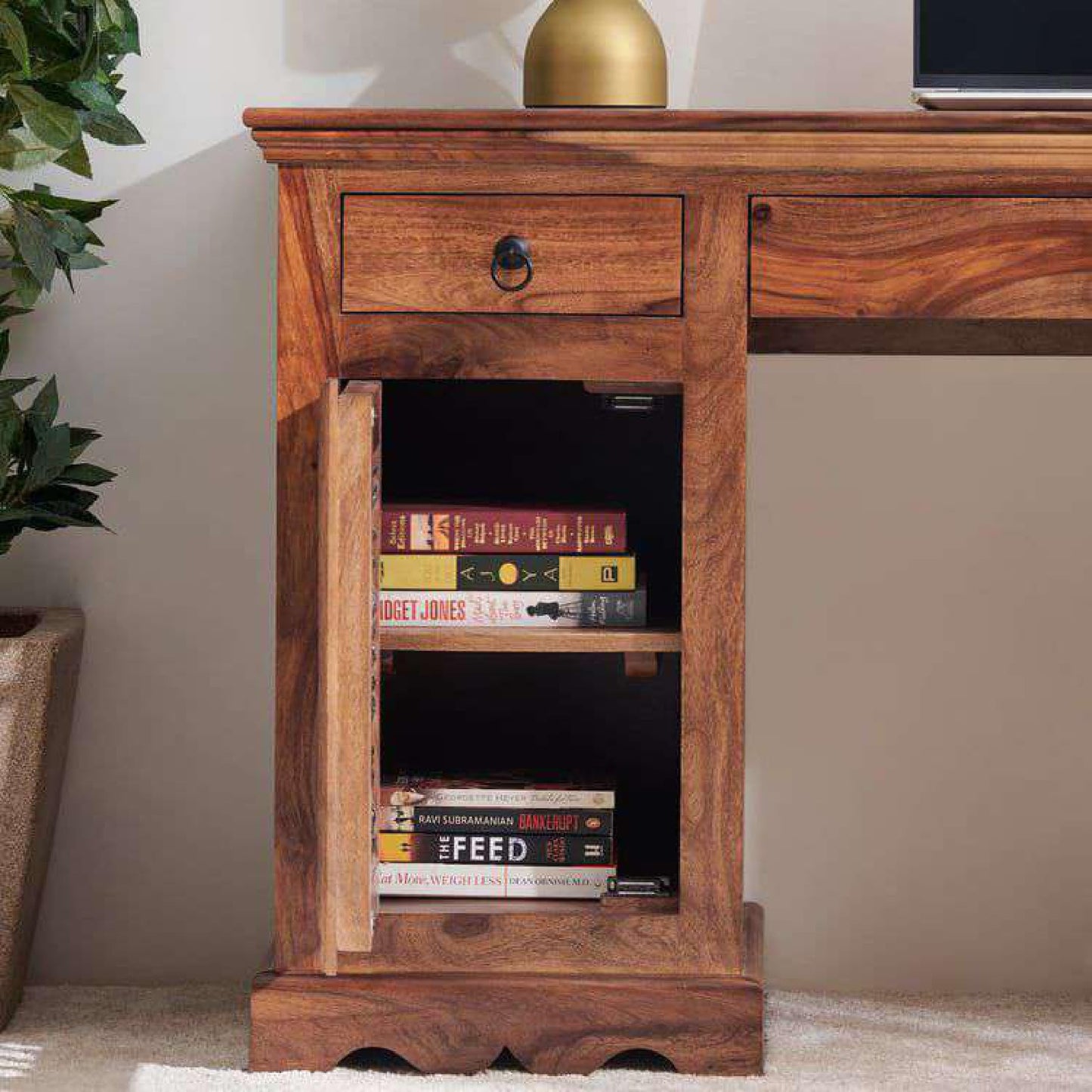 Royal Marwar Solid Sheesham Wood Study Table | 3 D - view 6