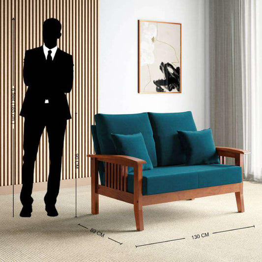 Royal Marwar Solid Sheesham Wood Sofa | 2 Seater & - view 2