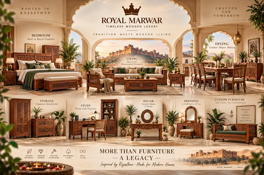 Premium Wooden Furniture Buying Guide India 2026: How to Choose Beds, Sofas, Crockery Cabinets, Dining Tables & Storage