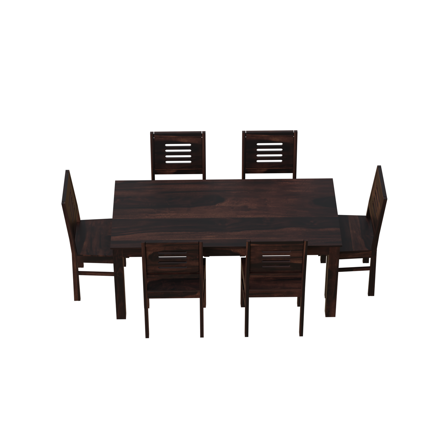 Royal Marwar Solid Sheesham Wood 6 Seater Dining Table Set | Modern Wooden Dining Set | Honey Finish & Walnut Finish