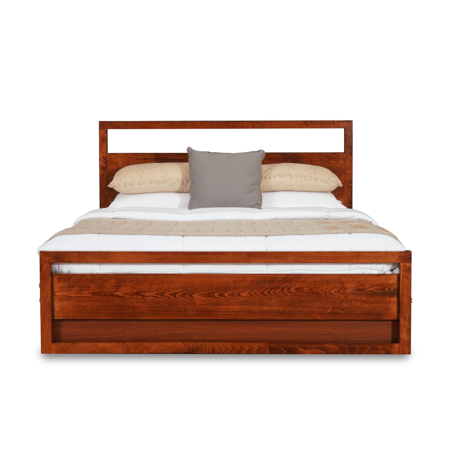 Royal Marwar Solid Sheesham Wood Queen Size Storage Bed | Premium Honey Finish | Modern Wooden Bed with Box Storage