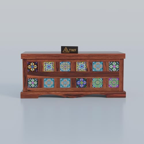 Solid Sheesham Wood Trunk Storage for Living Room - Image 5