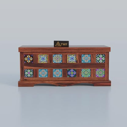 Solid Sheesham Wood Trunk Storage for Living Room - Image 5