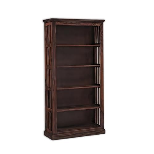 Solid Sheesham Wood Bookshelf with 5 Open Shelves - Image 3