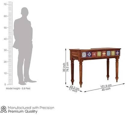 Royal Marwar Sheesham Wood Console Table with 2 Dr - view 2