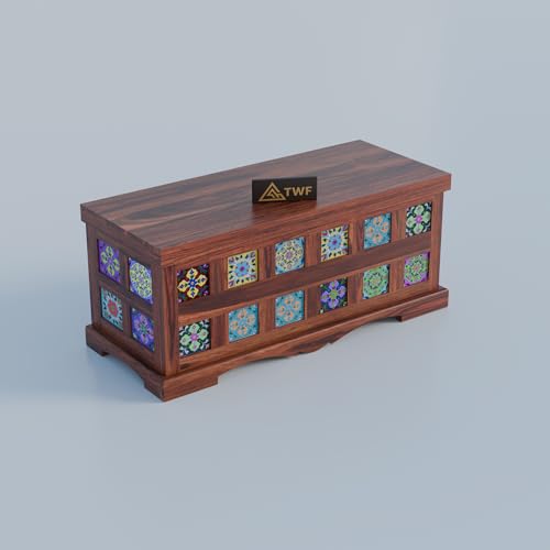 Solid Sheesham Wood Trunk Storage for Living Room - Image 4