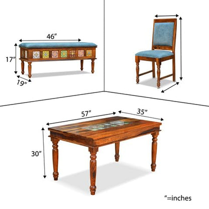 Royal Marwar Solid Sheesham Wood Dining Table Set  - view 2