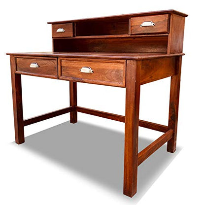 Sheesham Wood Writing Study Table for Home and Office Study Desk (Brown Finish) - Image 6