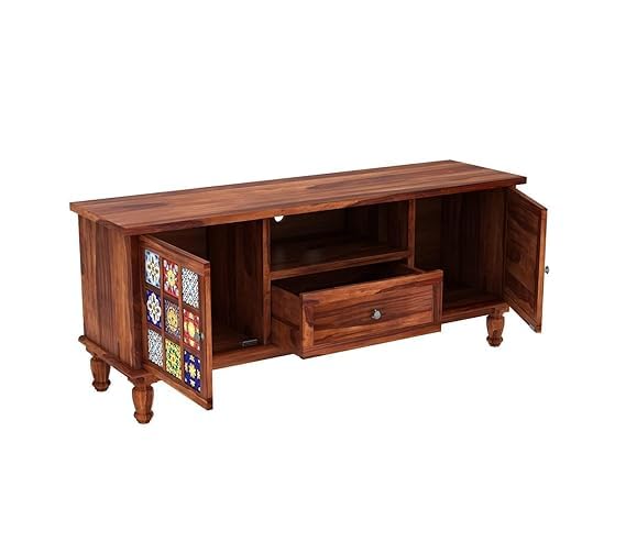 Royal Marwar Sheesham Wood TV Unit | 2 Door Cabine - view 3