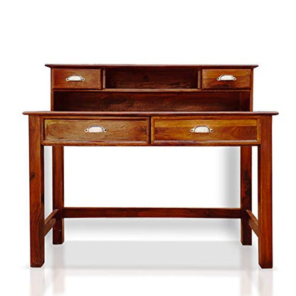 Sheesham Wood Writing Study Table for Home and Office Study Desk (Brown Finish) - Image 4