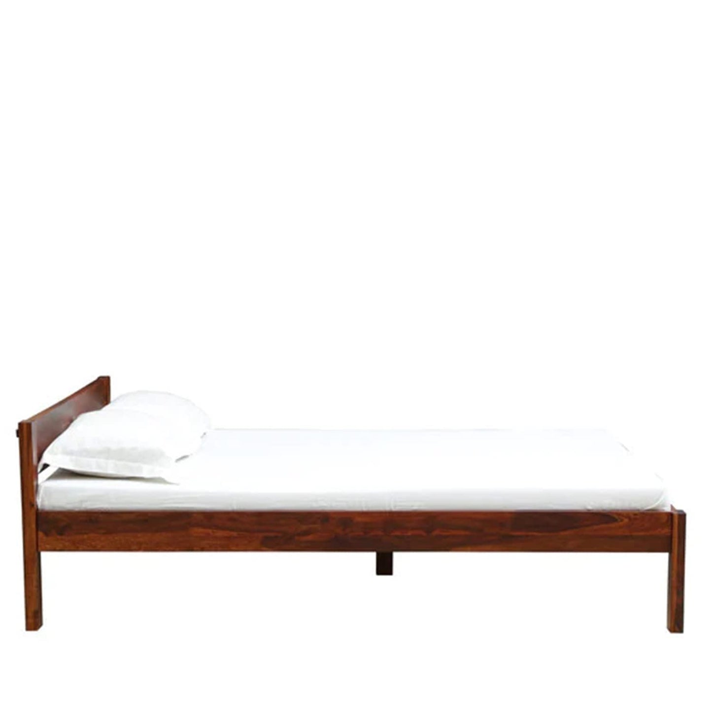 Royal Marwar Solid Sheesham Wood Bed | Queen Size | Premium Honey Finish | Wooden Bed Without Storage