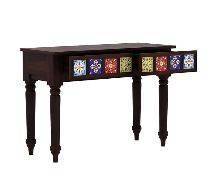 Sheesham Wood Console Table with 2 Drawers - Image 6