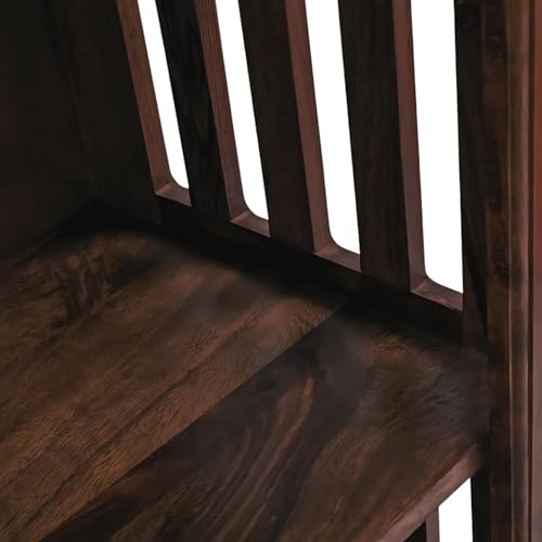 Solid Sheesham Wood Bookshelf with 5 Open Shelves - Image 5