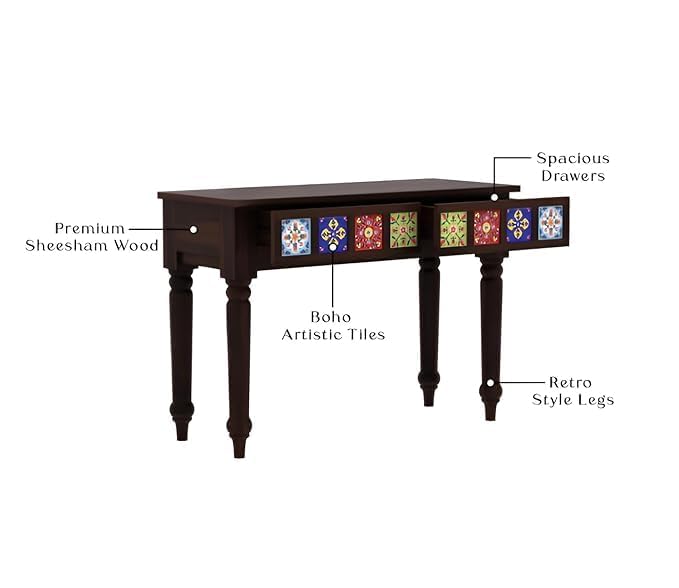 Royal Marwar Sheesham Wood Console Table with 2 Dr - view 9