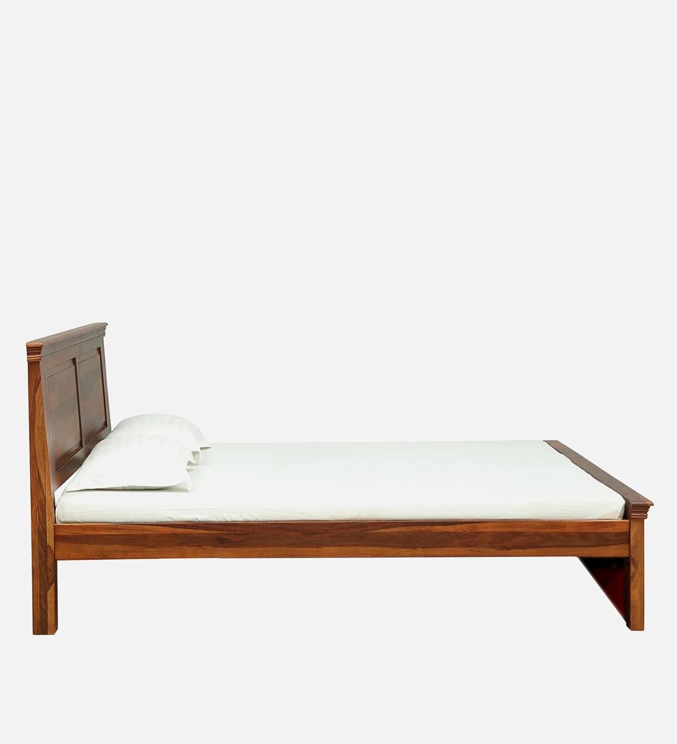 Royal Marwar Solid Sheesham Wood Bed | King Size | Premium Honey Finish | Wooden Bed Without Storage