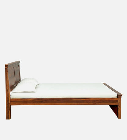 Royal Marwar Solid Sheesham Wood Bed | King Size | Premium Honey Finish | Wooden Bed Without Storage