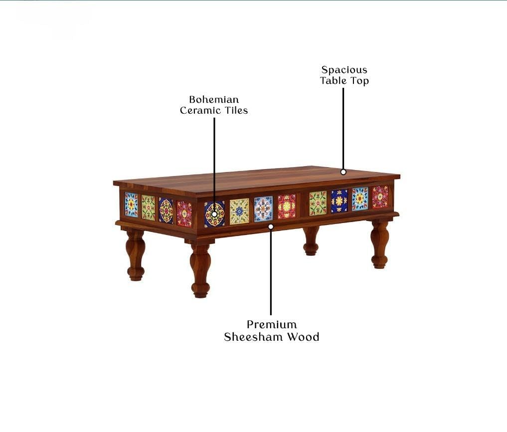 Royal Marwar Sheesham Wood Rectangle Center Coffee - View 4