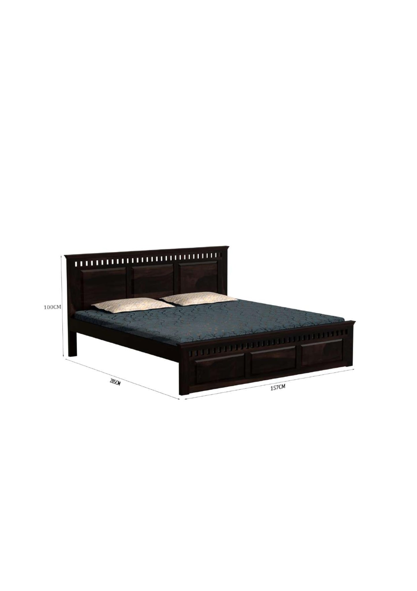 Royal Marwar Solid Sheesham Wood Bed Without Stora - view 13