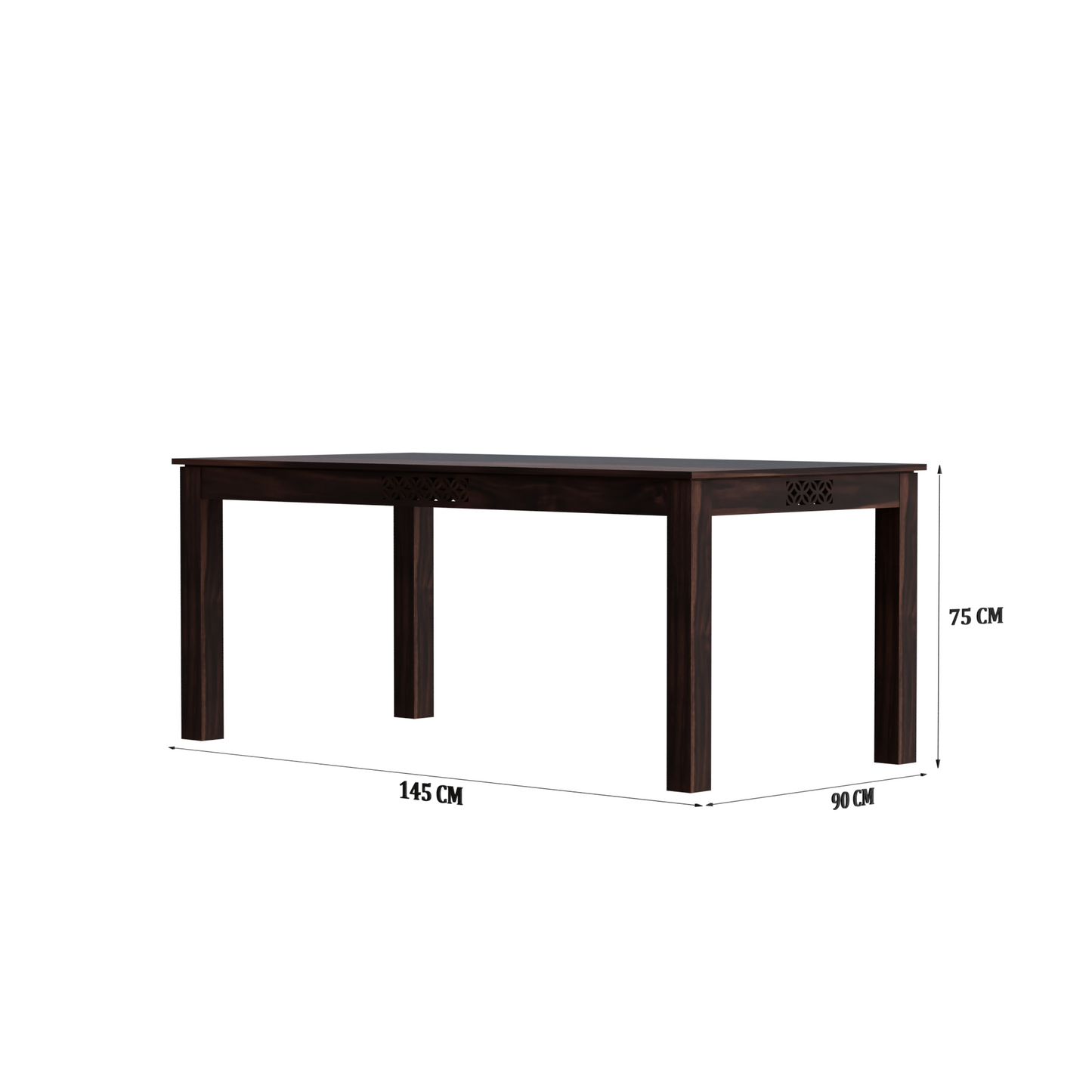 Royal Marwar Solid Sheesham Wood 6 Seater Dining Table Set | Wooden Dining Set with 6 Chairs | Honey Finish