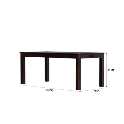 Royal Marwar Solid Sheesham Wood 6 Seater Dining Table Set | Wooden Dining Set with 6 Chairs | Honey Finish