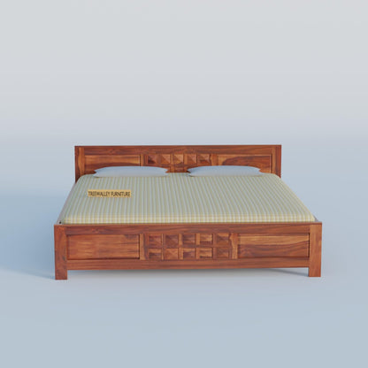 Royal Marwar Solid Sheesham Wood Bed Without Stora - view 5