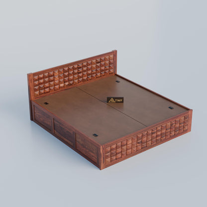 Royal Marwar Sheesham Wood Bed with Storage Box |  - view 5