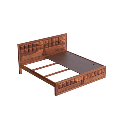 Royal Marwar Solid Sheesham Wood Bed Without Stora - view 5