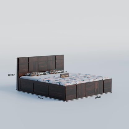 Royal Marwar Sheesham Wood Bed with Storage Box |  - view 8