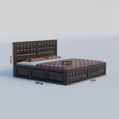 Royal Marwar Sheesham Wood Bed with Storage Box |  - view 8