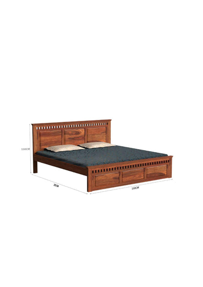 Royal Marwar Solid Sheesham Wood Bed Without Stora - view 5