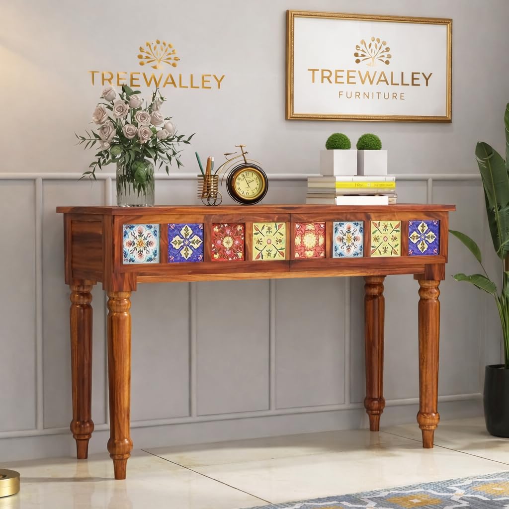 Royal Marwar Sheesham Wood Console Table with 2 Dr - view 5