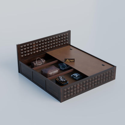 Royal Marwar Sheesham Wood Bed with Storage Box |  - view 11