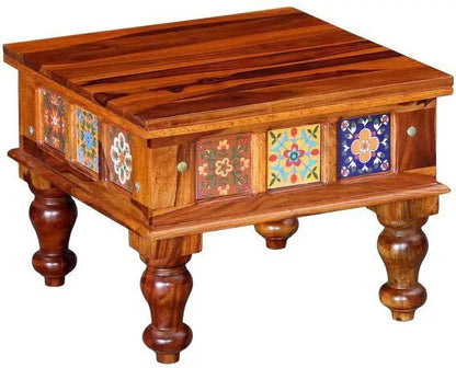 Royal Marwar Sheesham Wood Small Square Centre Cof - View 4