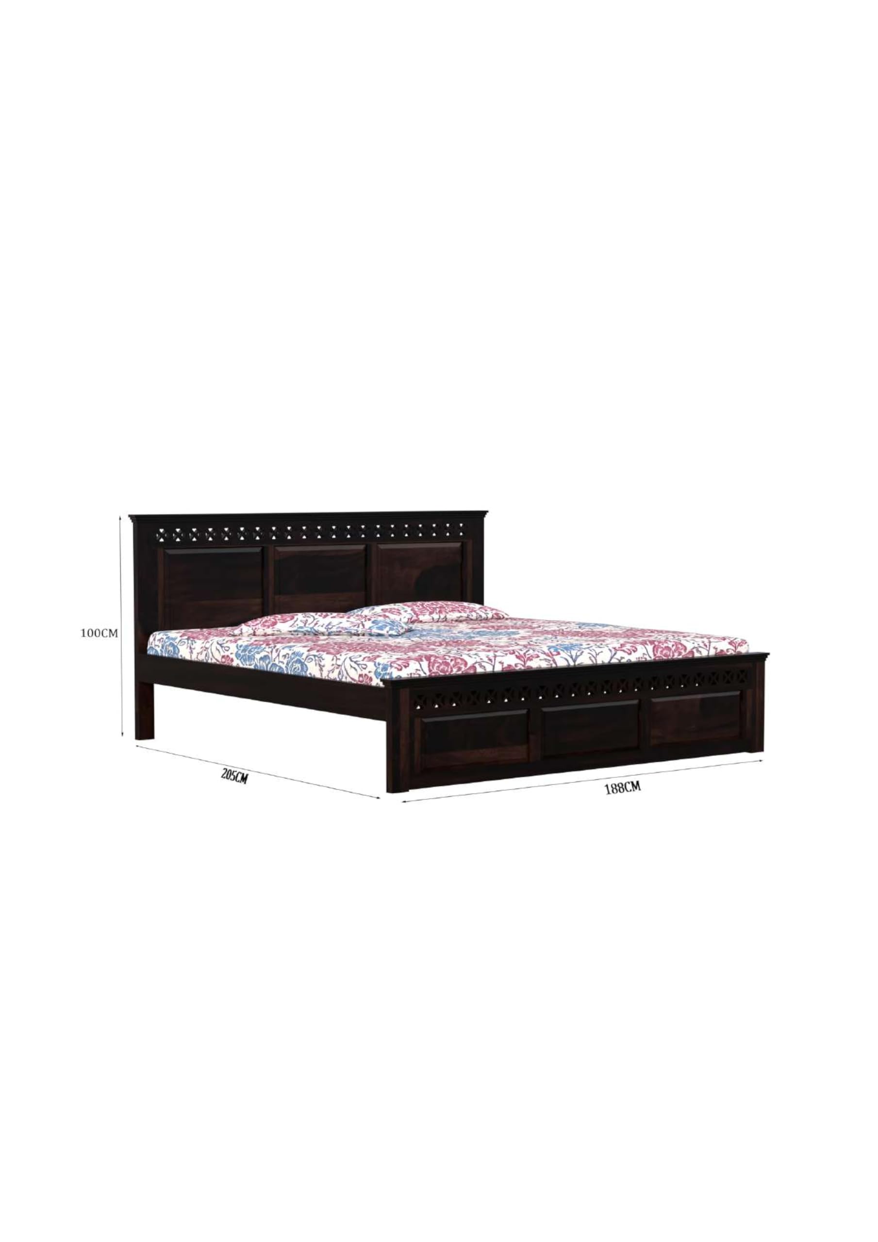 Royal Marwar Solid Sheesham Wood Bed Without Stora - view 11