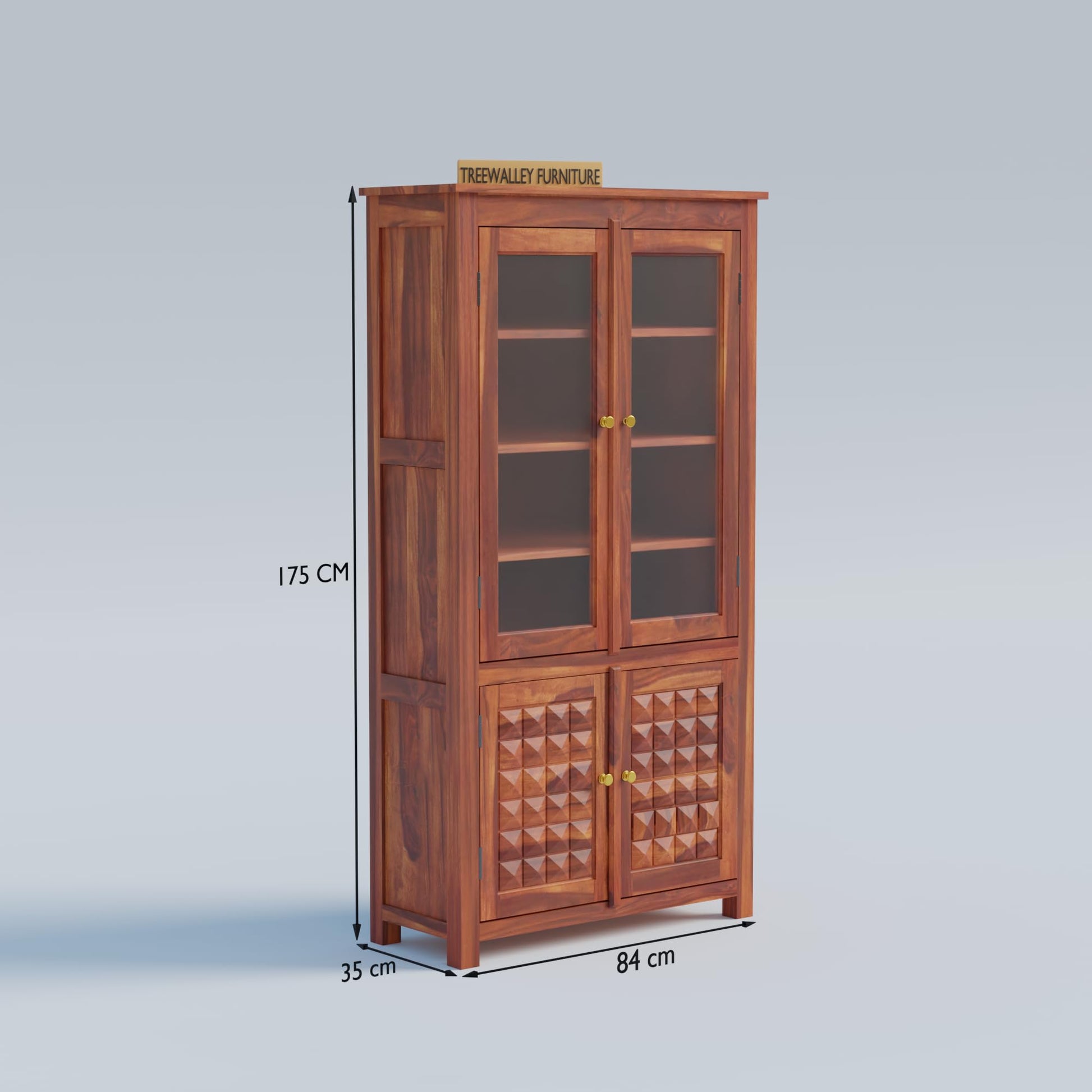 Royal Marwar Solid Sheesham Wood Crockery Cabinet  - view 2