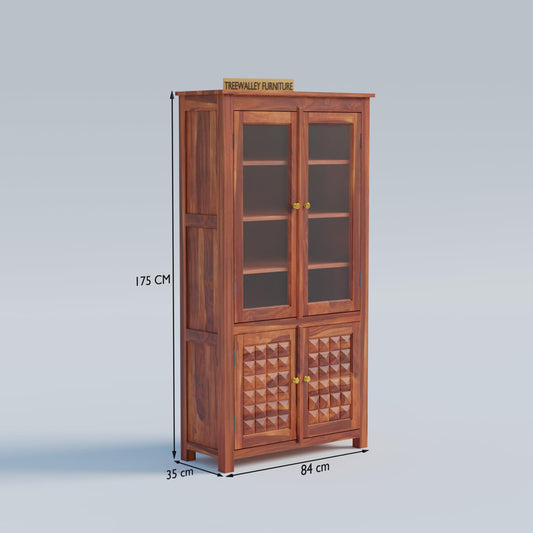 Royal Marwar Solid Sheesham Wood Crockery Cabinet  - view 2