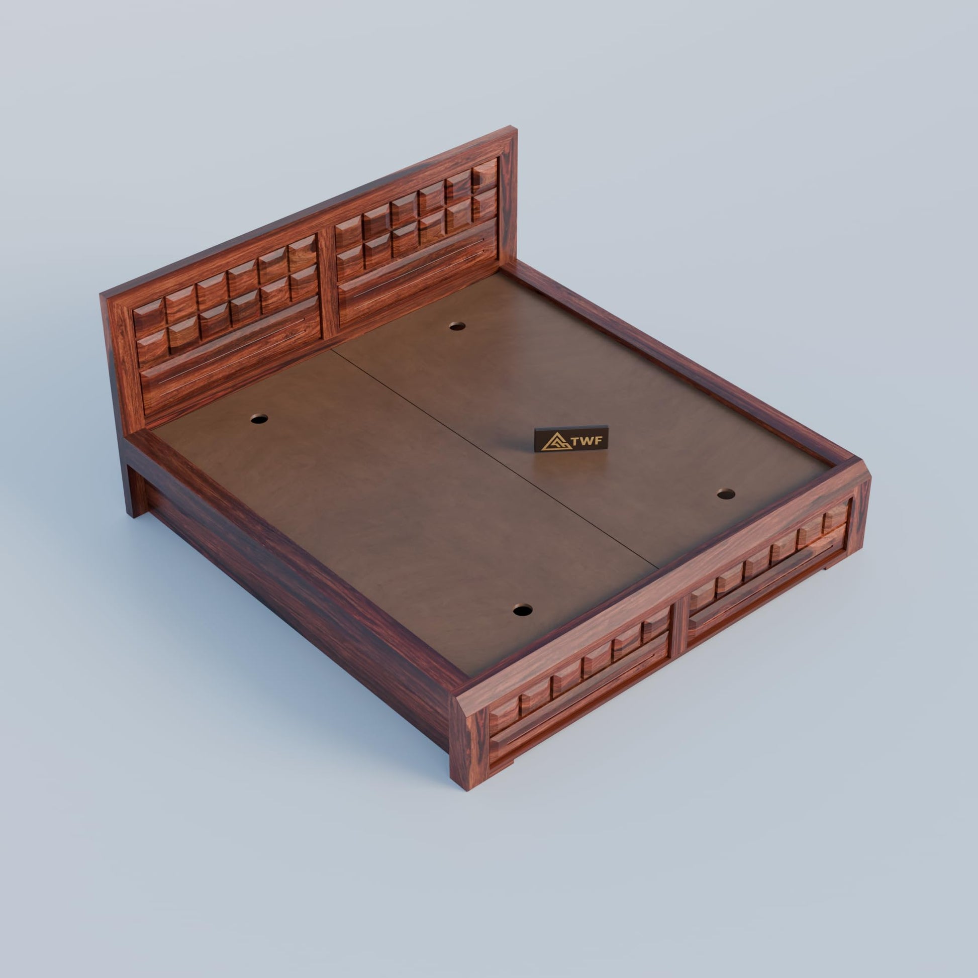 Royal Marwar Sheesham Wood Bed with Storage Box |  - view 17