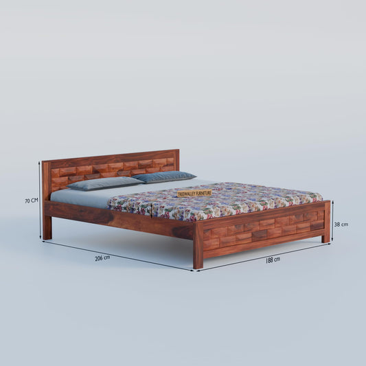 Royal Marwar Solid Sheesham Wood Bed Without Stora - view 2