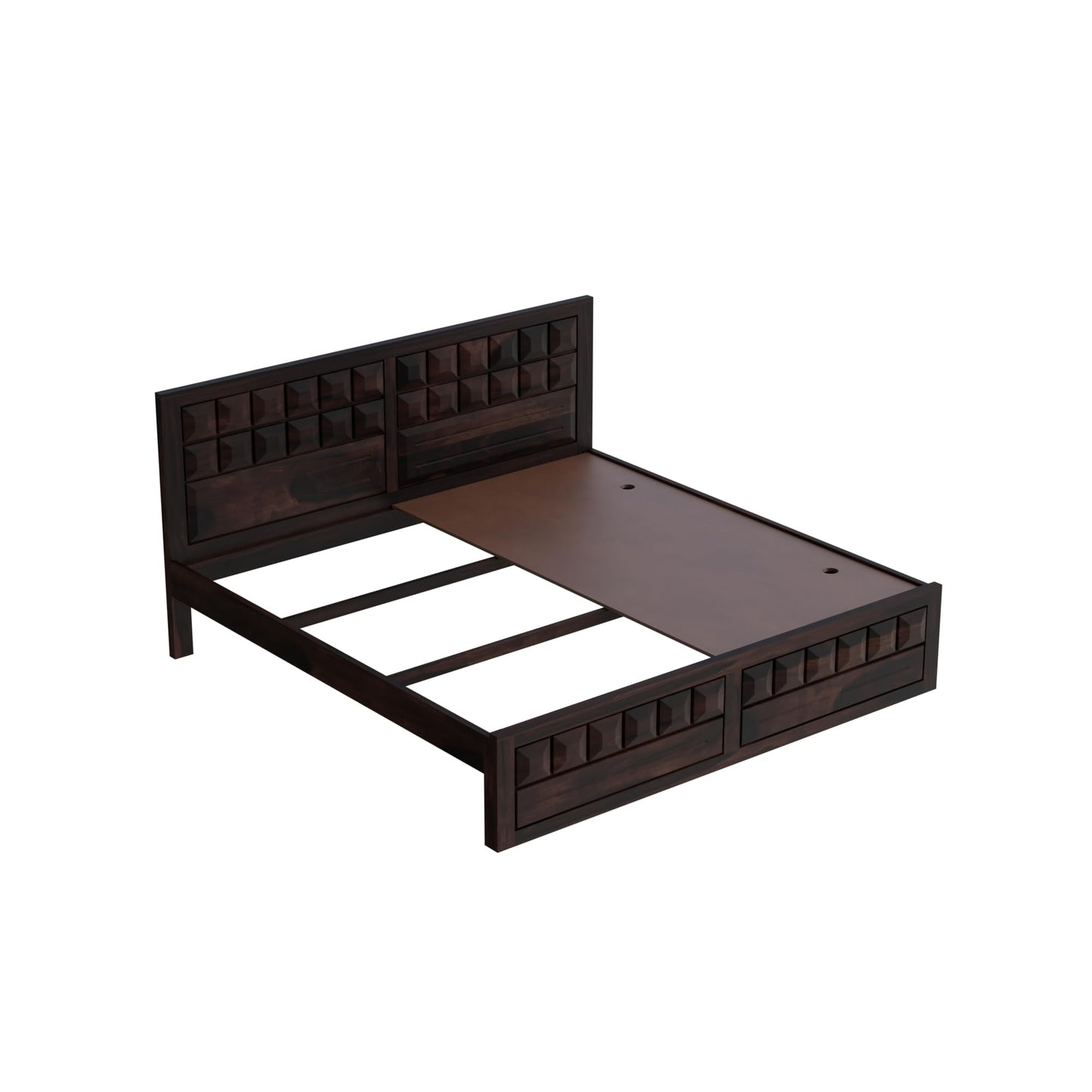 Royal Marwar Solid Sheesham Wood Bed Without Stora - view 11