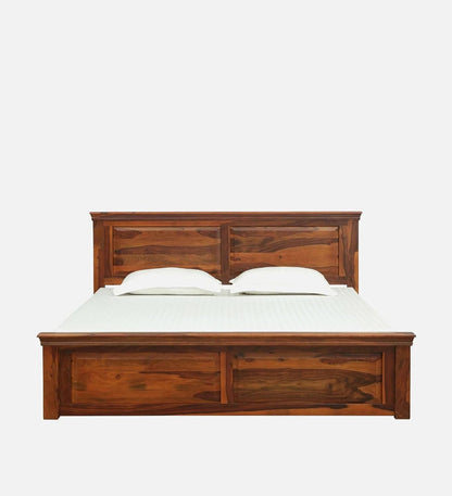 Royal Marwar Solid Sheesham Wood Bed | King Size | Premium Honey Finish | Wooden Bed Without Storage