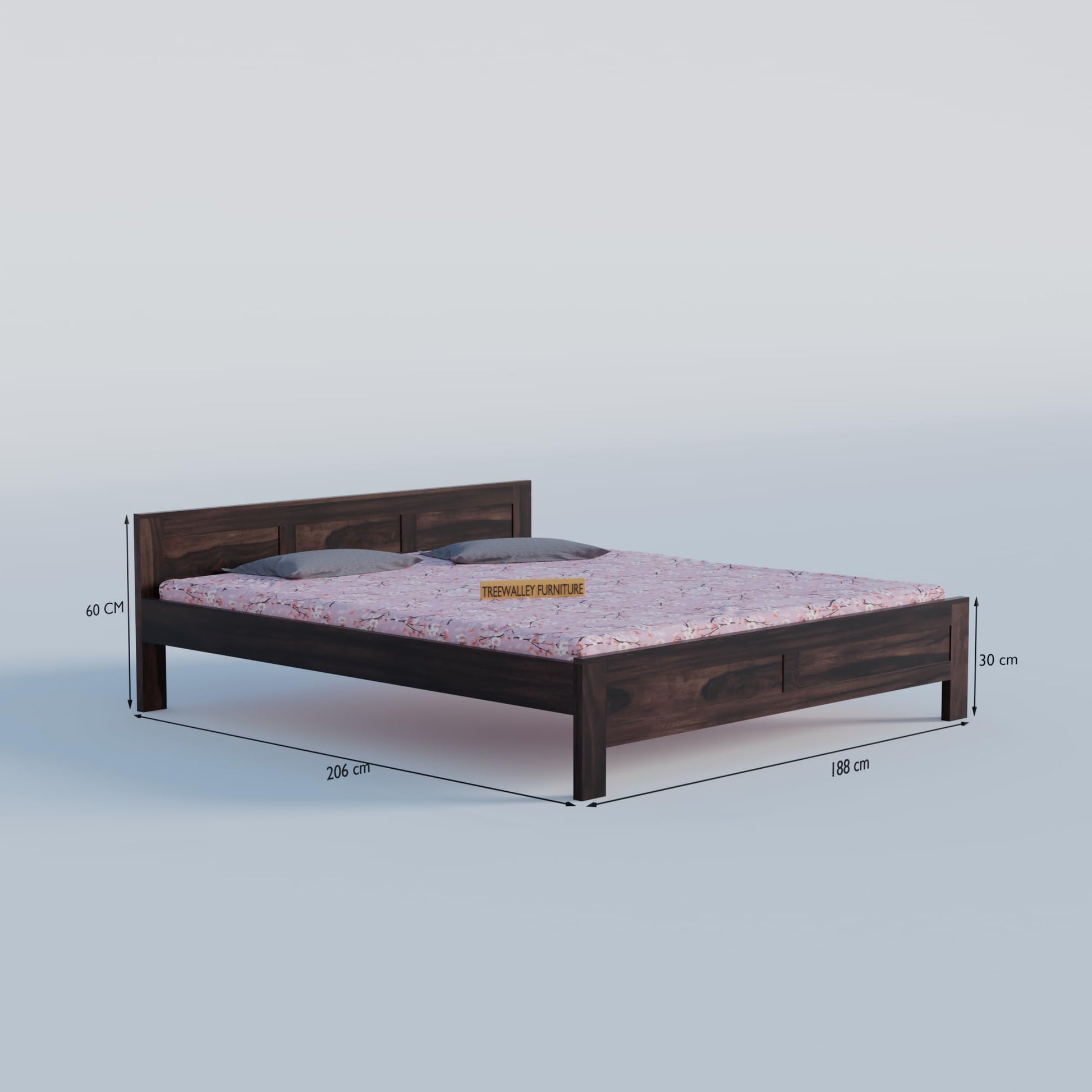 Royal Marwar Solid Sheesham Wood Bed Without Stora - view 9