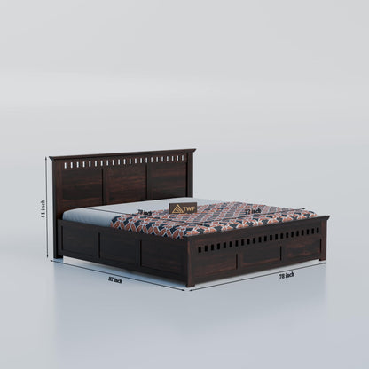 Royal Marwar Sheesham Wood Bed with Storage Box |  - view 8
