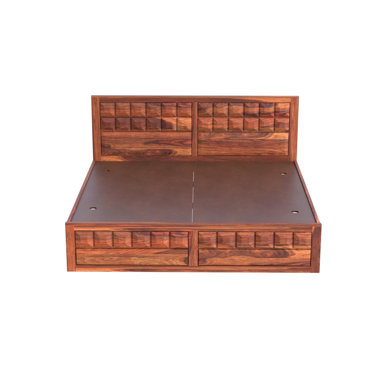 Royal Marwar Solid Sheesham Wood Bed Without Stora - view 3