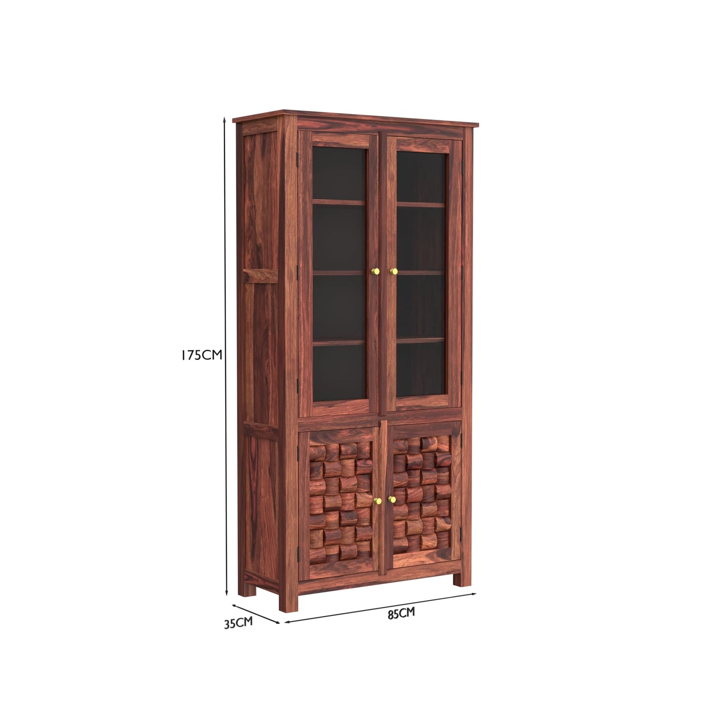 Royal Marwar Sheesham Wood Sideboard Crockery Cabi - view 3