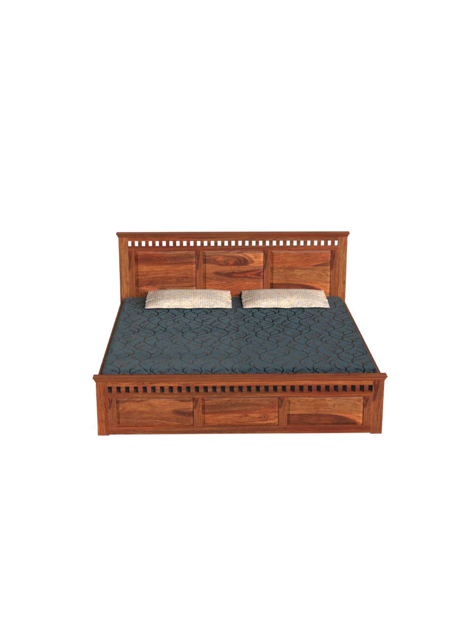 Royal Marwar Solid Sheesham Wood Bed Without Stora - view 4