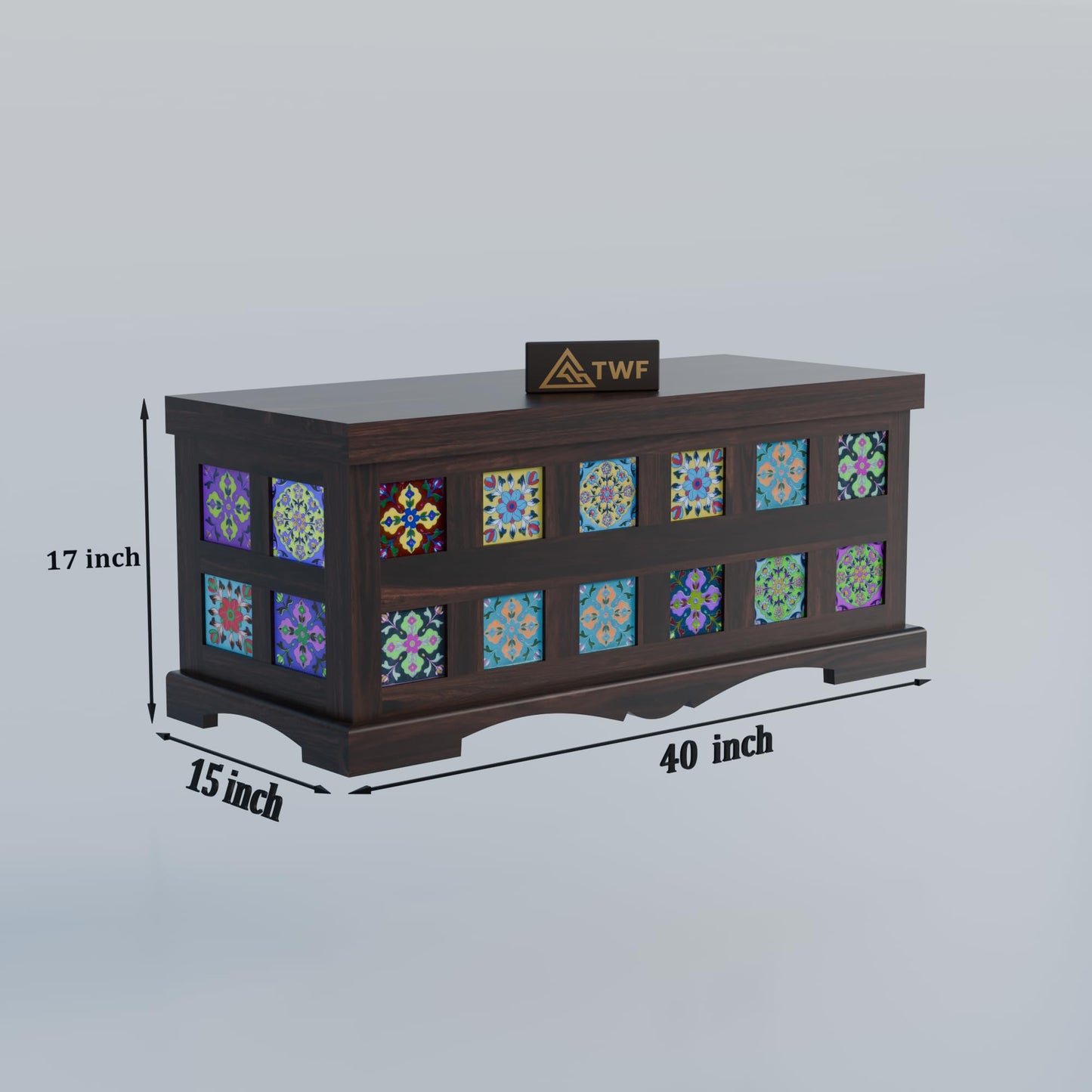 Royal Marwar Solid Sheesham Wood Trunk Storage Box - view 8