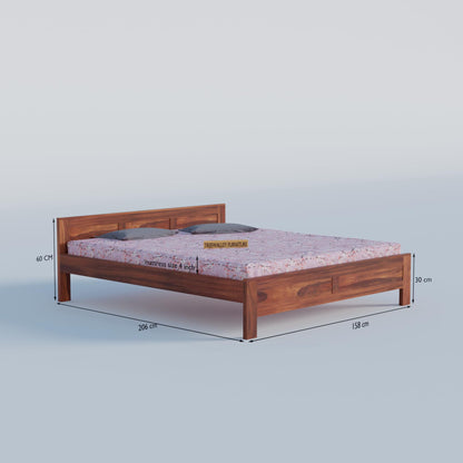 Royal Marwar Solid Sheesham Wood Bed Without Stora - view 12