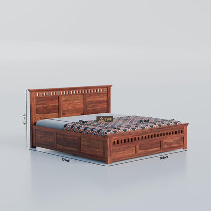 Royal Marwar Sheesham Wood Bed with Storage Box |  - view 2