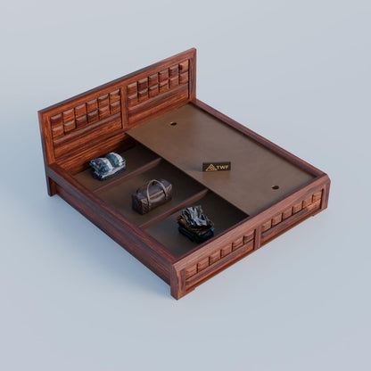 Royal Marwar Sheesham Wood Bed with Storage Box |  - view 18